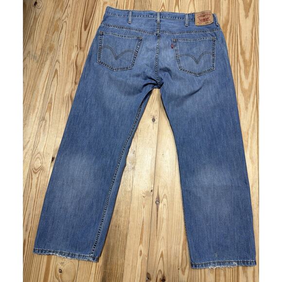 Levi's 569 Loose Straight Fit Jeans Men’s 38x30 Medium Blue 100% Cotton - Picture 2 of 7